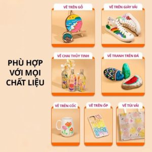 Màu acrylic vẽ trên chất liệu gì